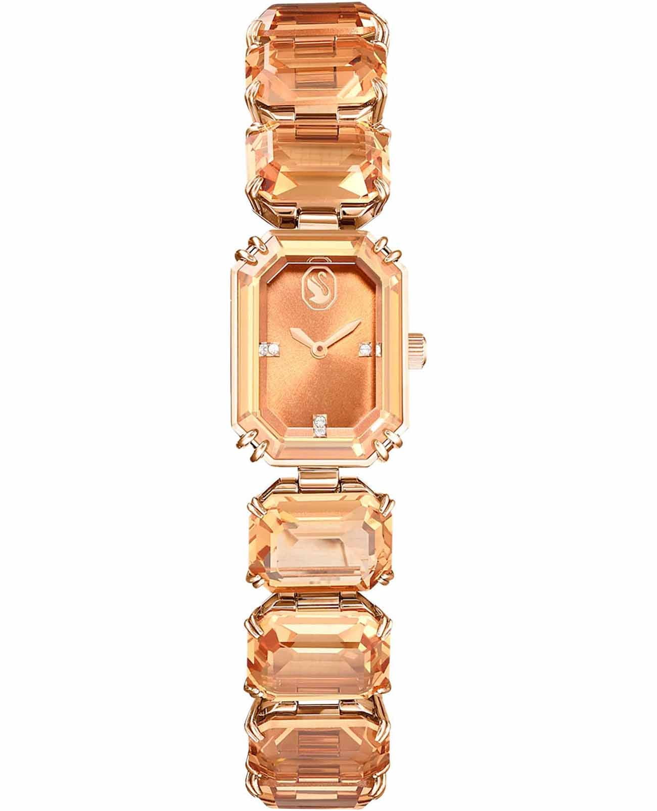 Swarovski Swarovski Millenia 5630831  5630831 кварцевые женские часы золотой циферблат, браслет нержавеющая сталь с pvd-покрытием — вид спереди