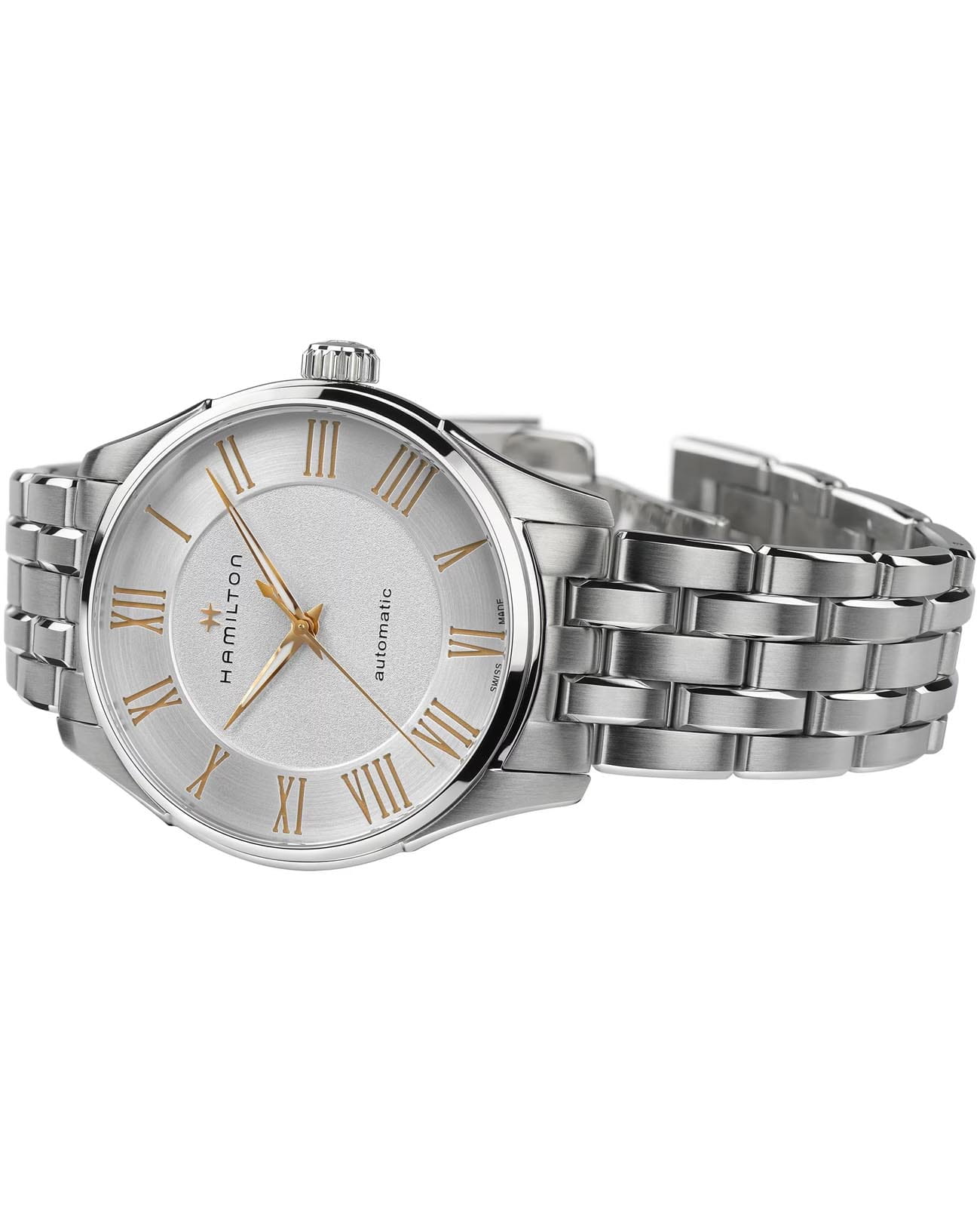 Оригинальные часы Hamilton Hamilton Jazzmaster Auto H42535150 механические калибр механизма h-10 общий вид