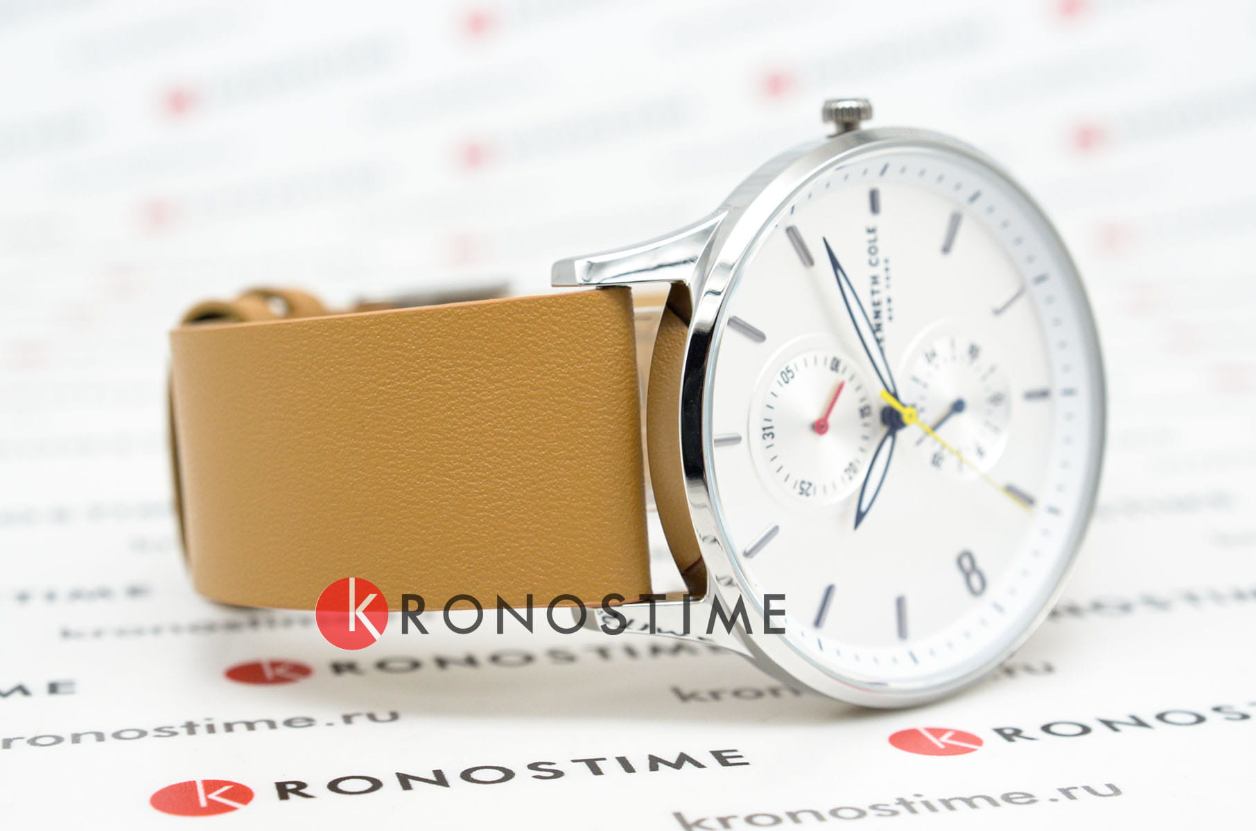 Kenneth Cole Kenneth Cole Classic KCWGF2233401,  сша мужские часы на браслете кожаный боковой вид