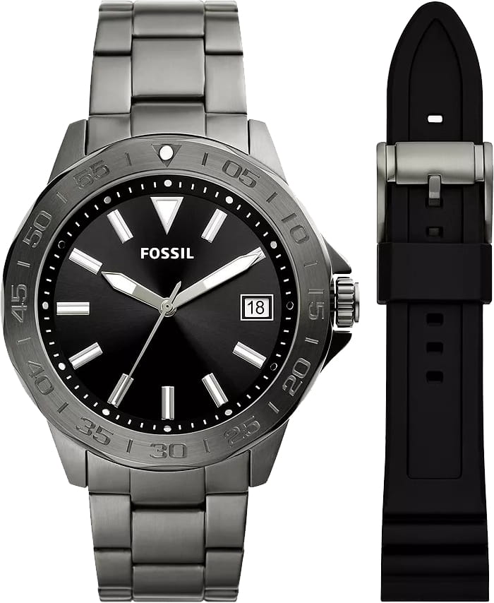 Fossil Fossil Bannon BQ2785SET мужские часы черный циферблат на запястье