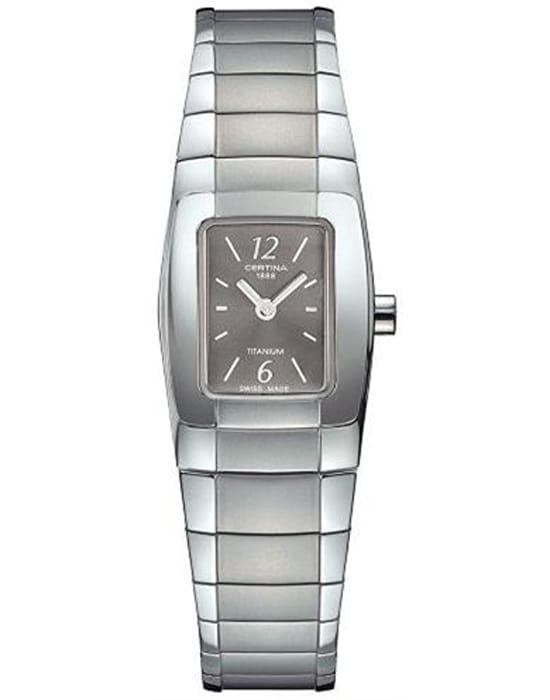 Certina Certina DS Lady Spel C322.7157.12.66  C32271571266 кварцевые женские часы серый циферблат, браслет титановый — вид спереди