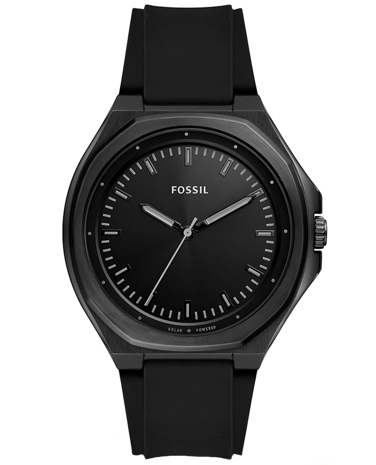 Fossil Fossil Evanston BQ2769  BQ2769 кварцевые мужские часы черный циферблат, браслет силикон — вид спереди