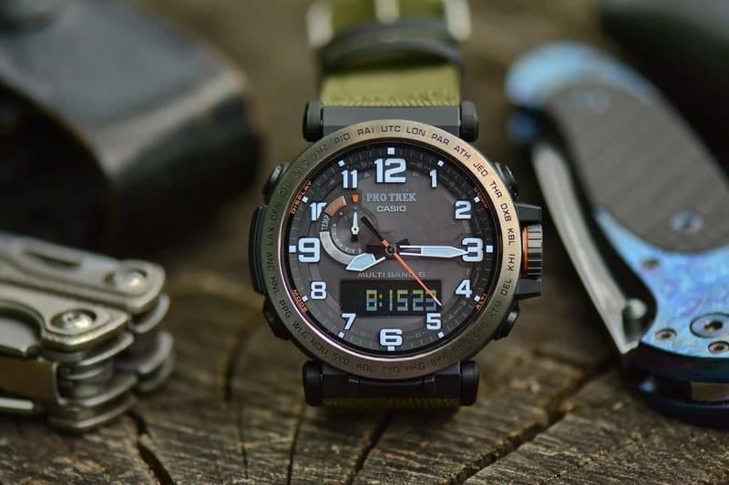 Casio Casio Pro Trek PRW-6600YB-3E мужские часы черный циферблат на запястье