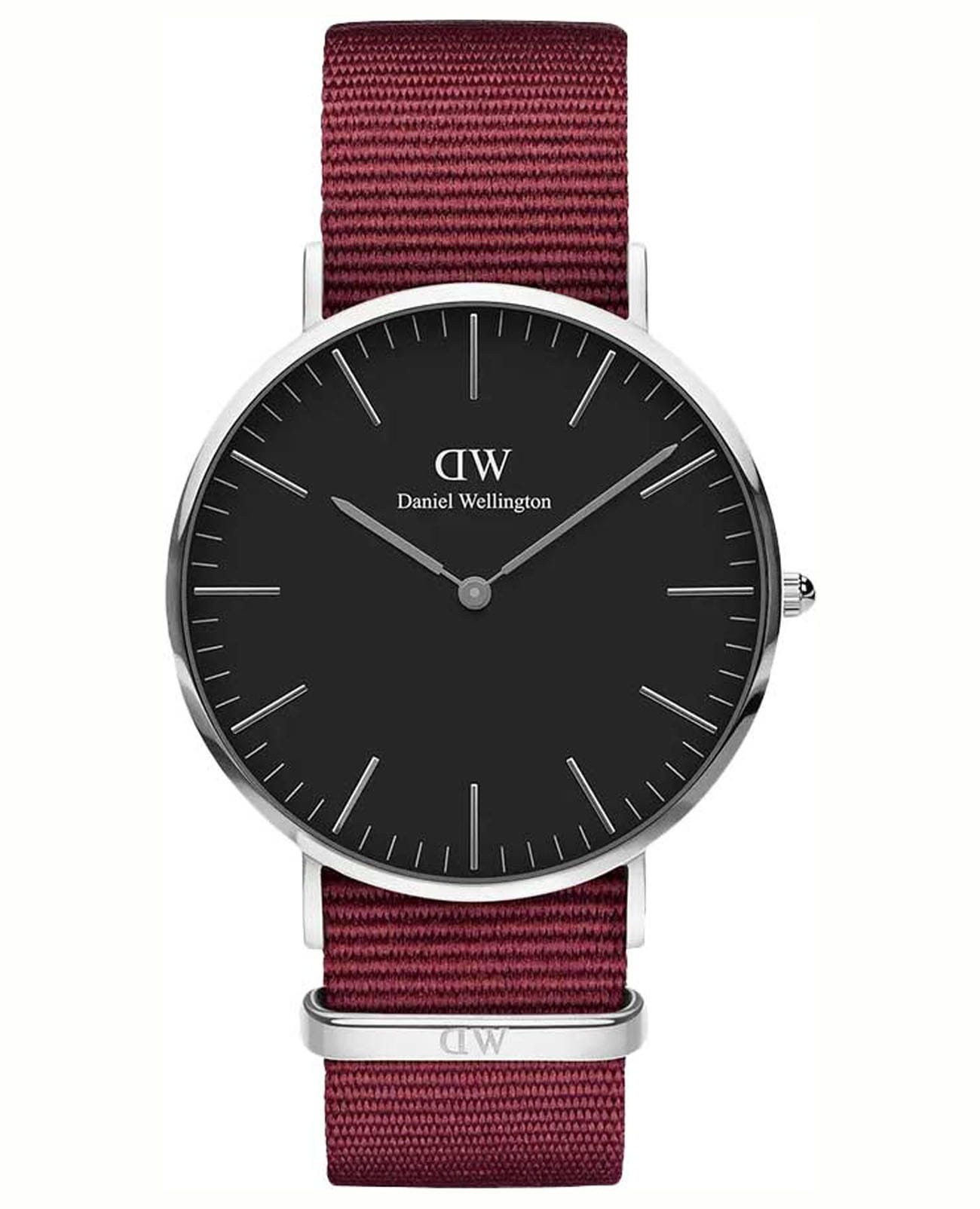 Daniel Wellington Daniel Wellington Classic Roselyn DW00100270  DW00100270 кварцевые мужские часы черный циферблат, браслет нейлон — вид спереди