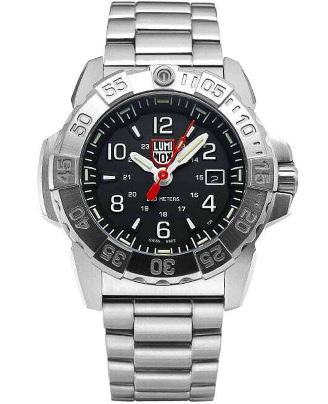 Luminox Luminox Navy SEAL Steel XS.3252.L  XS.3252.L кварцевые мужские часы черный циферблат, браслет нержавеющая сталь 316l — вид спереди