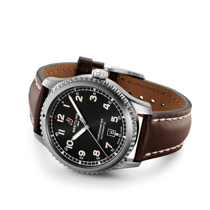 Breitling Breitling Aviator 8 Automatic 41 A17315101B1X4, aviator 8 швейцария мужские часы на браслете кожаный боковой вид