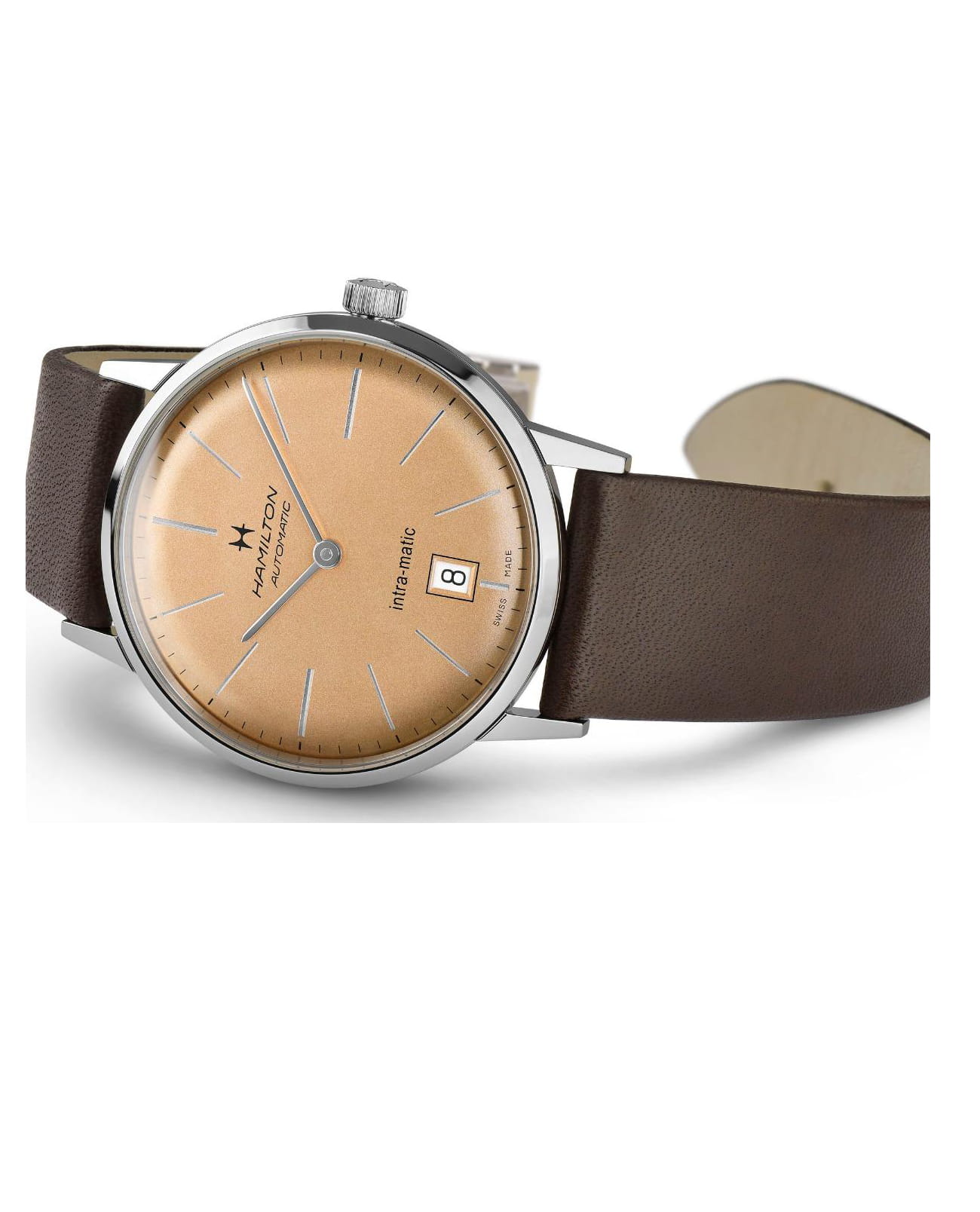 Hamilton Hamilton American Classic Intra-Matic Auto H38455501 мужские часы желтый циферблат на запястье