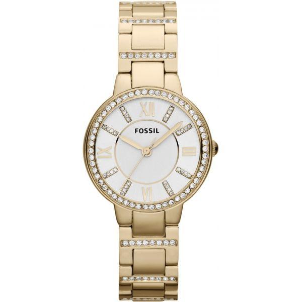 Fossil Fossil Carlie  ES3283  ES3283 кварцевые женские часы белый циферблат, браслет  — вид спереди