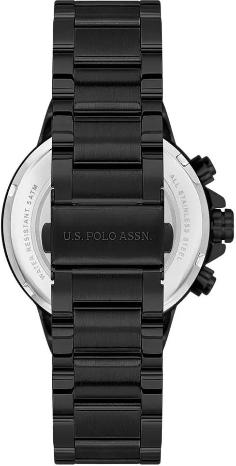 U.S. Polo Assn. U.S. Polo Assn. Crossing USPA1074-04,  сша мужские часы на браслете нержавеющая сталь с pvd-покрытием боковой вид