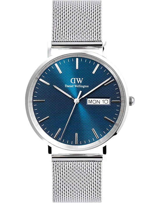 Daniel Wellington Daniel Wellington Classic Day Display Sterling Arctic DW00100833  DW00100833 кварцевые мужские часы синий циферблат, браслет нержавеющая сталь — вид спереди