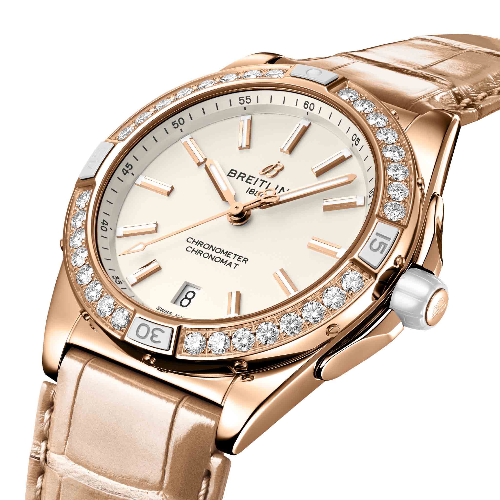 Breitling Breitling Super Chronomat Automatic 38 Origins R17356531G1P1 женские часы белый циферблат на запястье