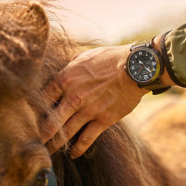 Casio Casio Pro Trek PRW-6600YB-3E, pro trek япония мужские часы на браслете тканевый боковой вид