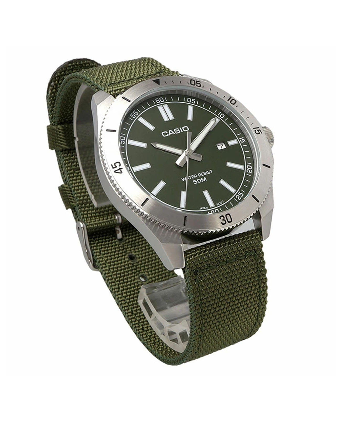 Casio Casio Collection MTP-B155C-3EV, collection япония мужские часы на браслете тканевый боковой вид
