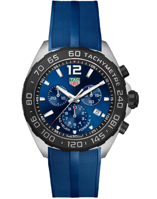 TAG Heuer TAG Heuer Formula 1 Chronograph CAZ101AV.FT8077  CAZ101AV.FT8077 механические мужские часы синий циферблат, браслет каучук — вид спереди