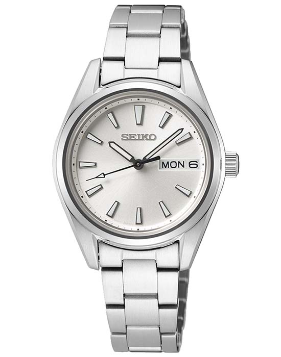 Seiko Seiko Conceptual Series Dress SUR349P1  SUR349P1 кварцевые женские часы серебристый циферблат, браслет нержавеющая сталь — вид спереди