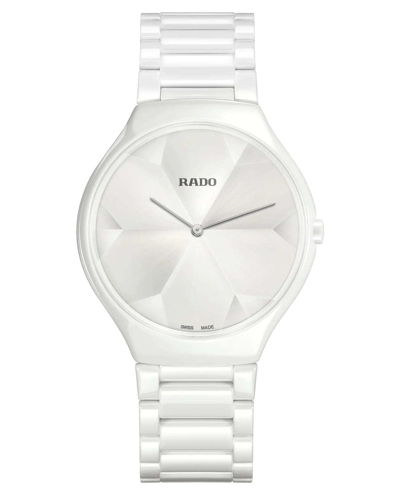 Rado Rado True Thinline x Great Gardens of the World R27007032  R27007032 кварцевые женские часы коричневый циферблат, браслет высокотехнологичная керамика — вид спереди