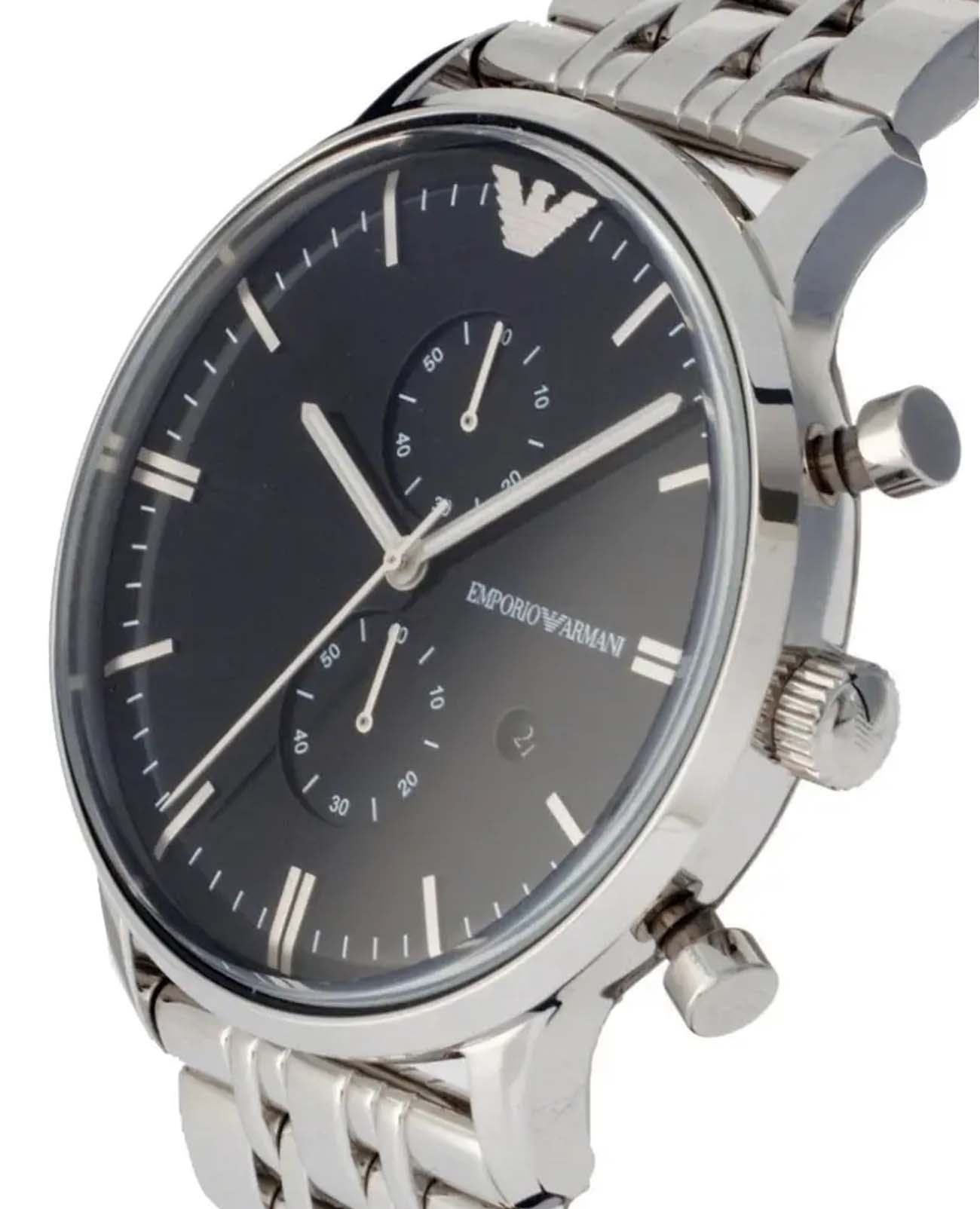 Emporio Armani Emporio Armani Classics AR0389,  италия мужские часы на браслете нержавеющая сталь боковой вид