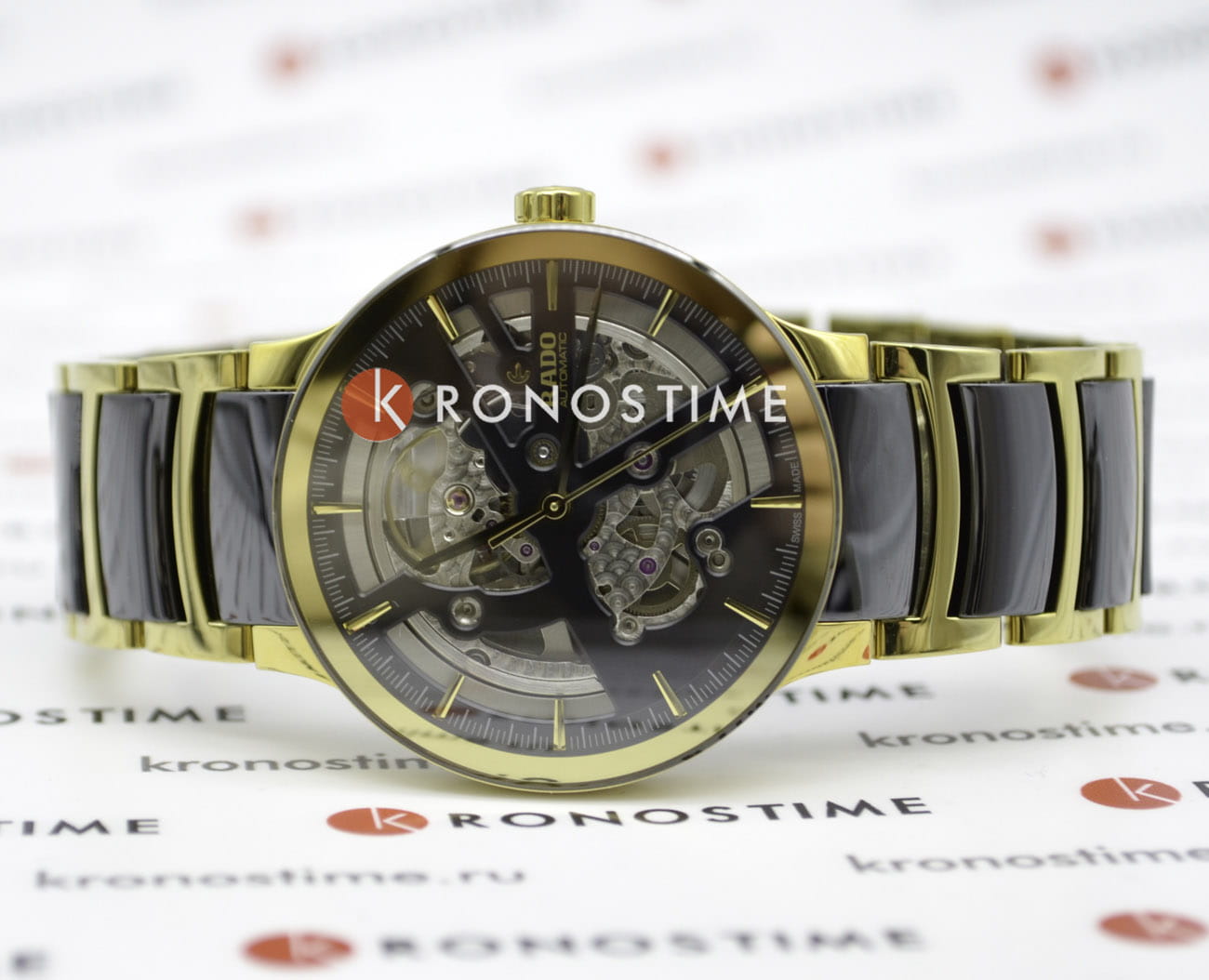 Rado Rado Centrix Automatic Open Heart R30180162 мужские часы черный циферблат на запястье
