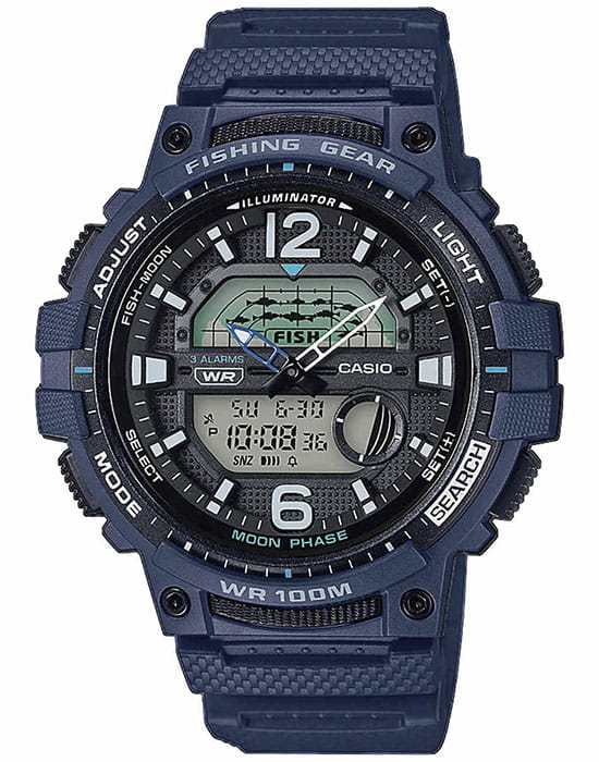 Casio Casio Collection WSC-1250H-2A  WSC-1250H-2AVEF кварцевые мужские часы серый циферблат, браслет пластик — вид спереди
