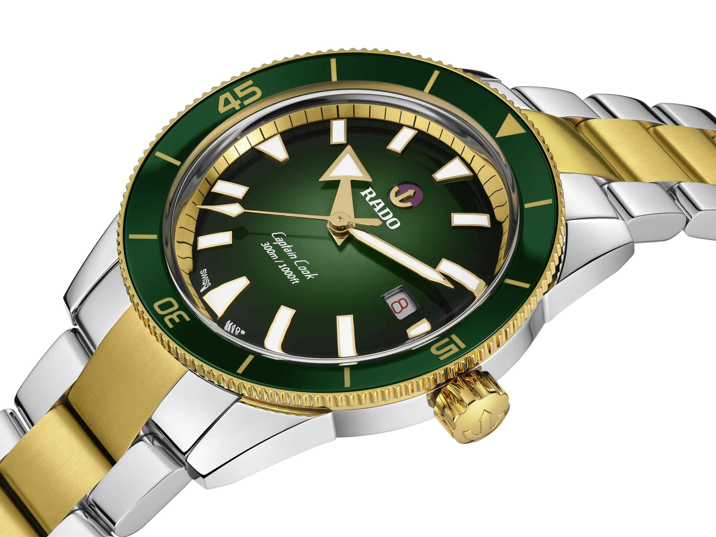 Rado Rado Captain Cook Automatic R32138303  — детали корпуса и нержавеющая сталь с pvd-покрытием