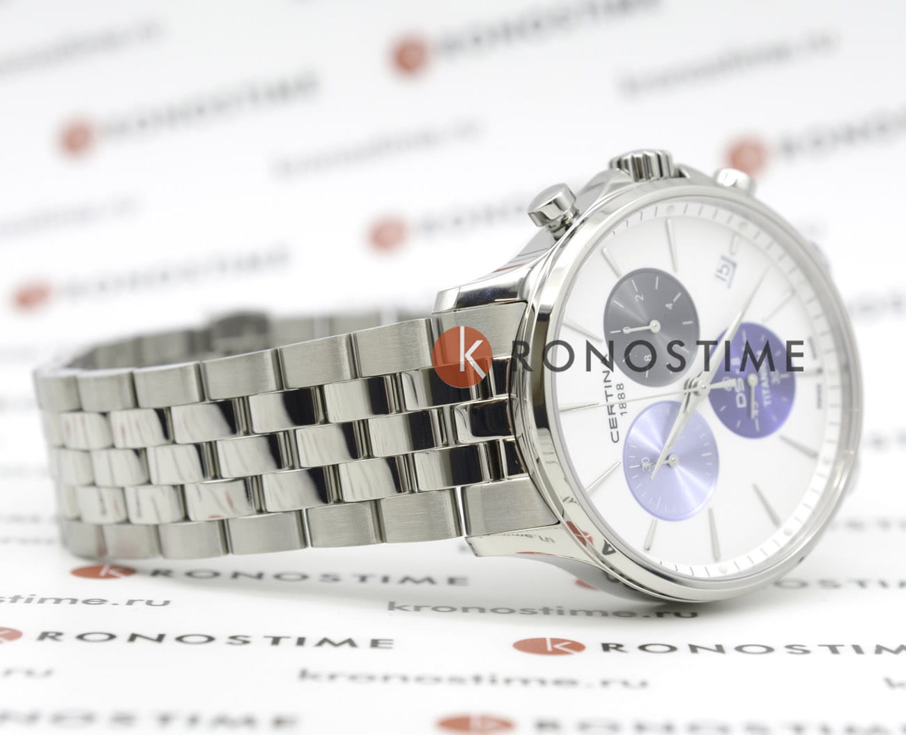 Certina Certina DS-8 Chrono C045.417.44.011.00, sport швейцария мужские часы на браслете титановый боковой вид