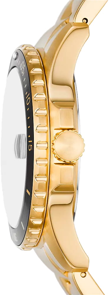 Fossil Fossil Blue FS6035,  сша мужские часы на браслете нержавеющая сталь с ip-покрытием боковой вид