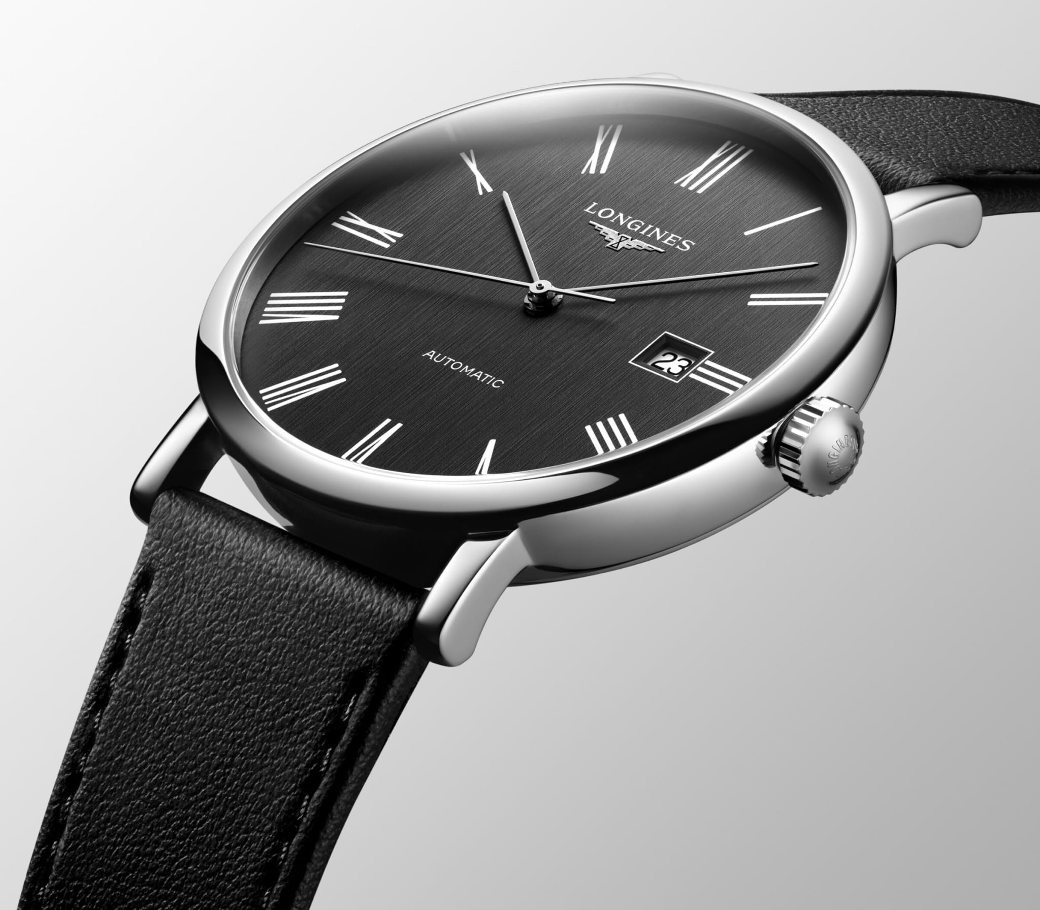 Longines Longines Elegant Collection L4.911.4.71.2 мужские часы черный циферблат на запястье