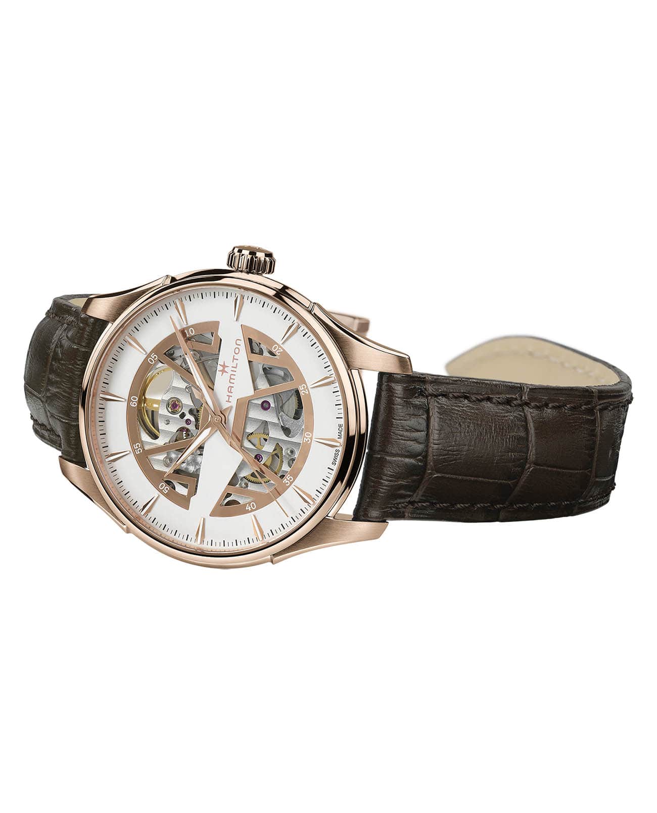 Hamilton Hamilton Jazzmaster Skeleton Auto H42505510 мужские часы белый циферблат на запястье