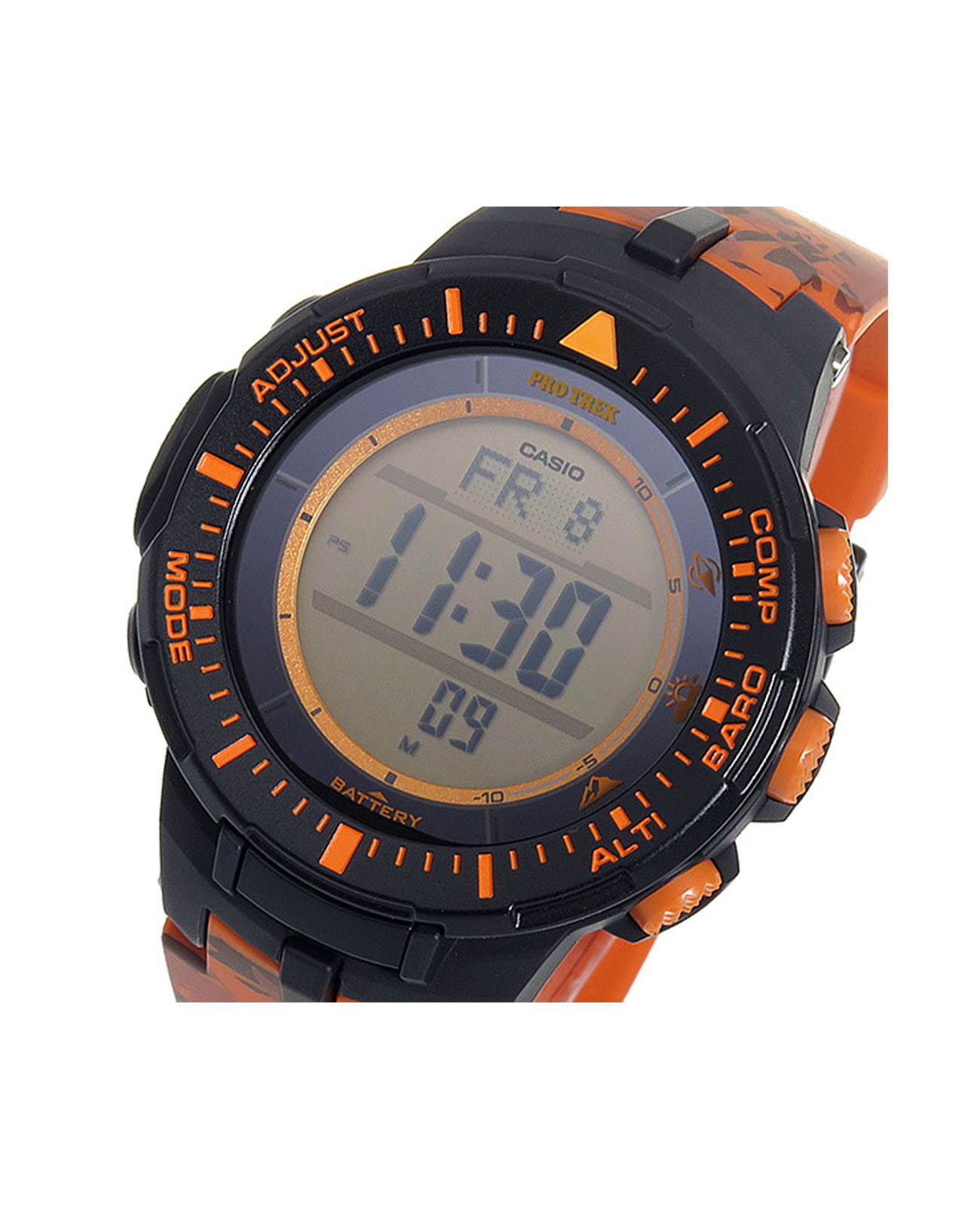 Casio Casio Pro Trek PRG-300CM-4DR мужские часы оранжевый циферблат на запястье