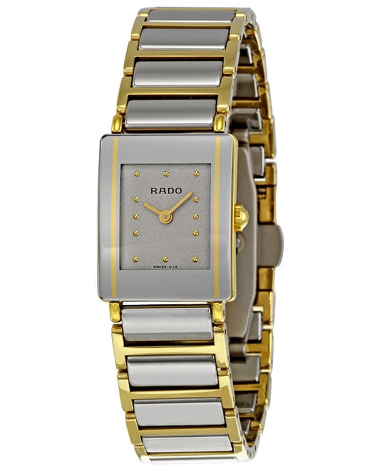 Rado Rado Integral R20383142  R20383142 кварцевые мужские часы серебристый циферблат, браслет керамика — вид спереди