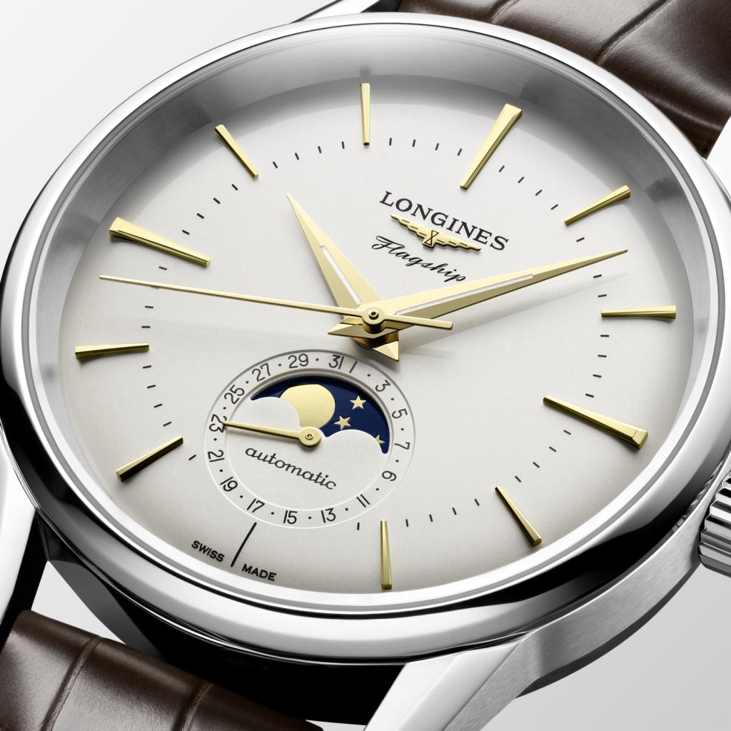 Longines Longines Flagship Heritage L4.815.4.78.2 , наручные мужские часы фото под углом