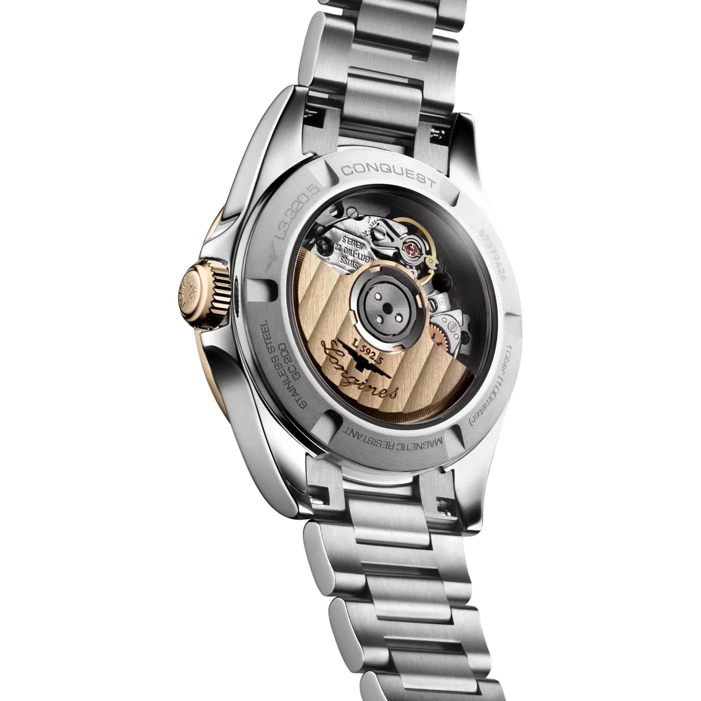 Longines Longines Conquest L3.320.5.87.6 механические женские часы часы крупный план серебристый циферблата
