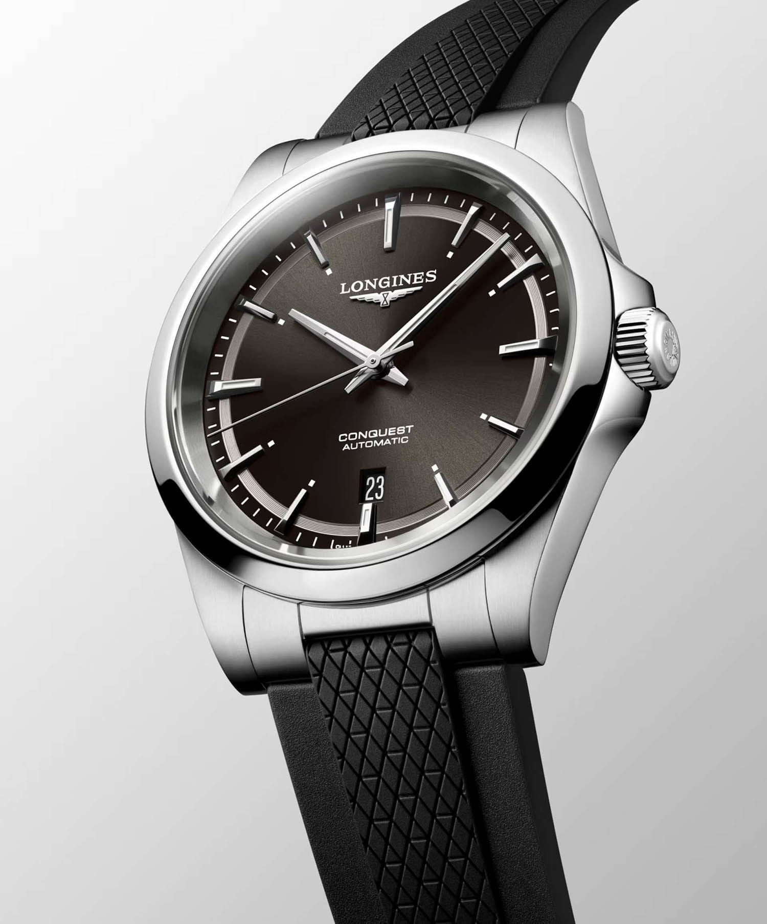 Оригинальные часы Longines Longines Conquest L3.830.4.52.9 механические калибр механизма l888 общий вид