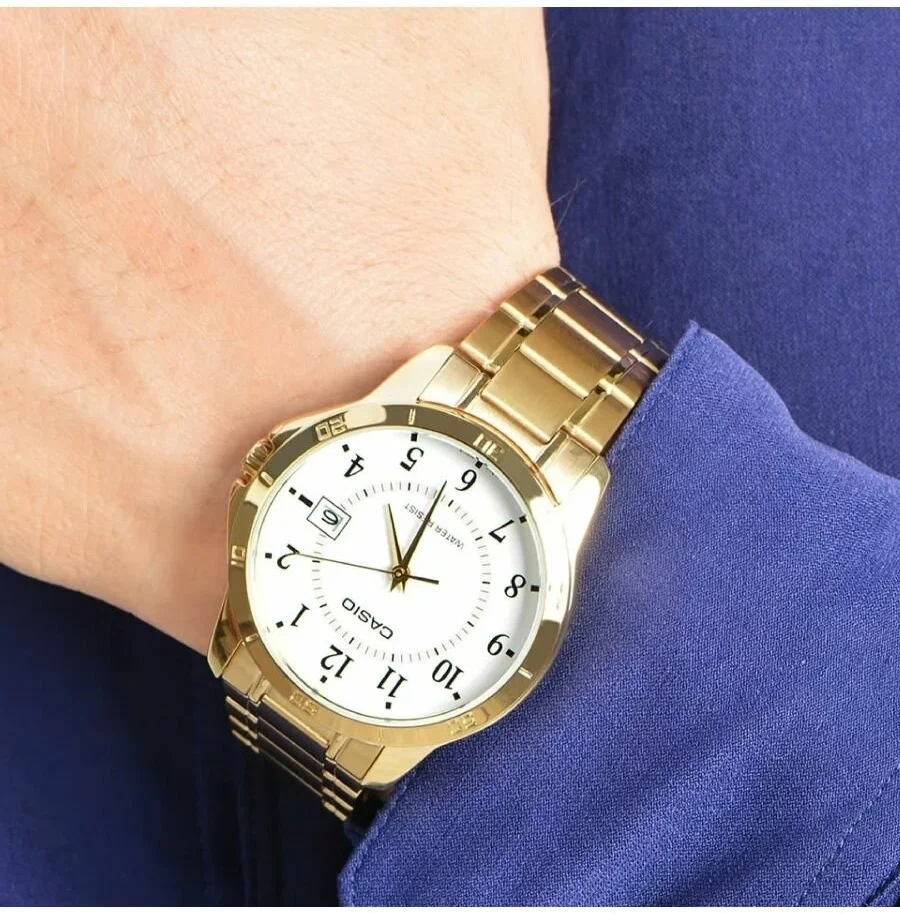 Casio Casio Collection MTP-V004G-9BUDF (MTP-V004G-9B) , наручные мужские часы фото под углом