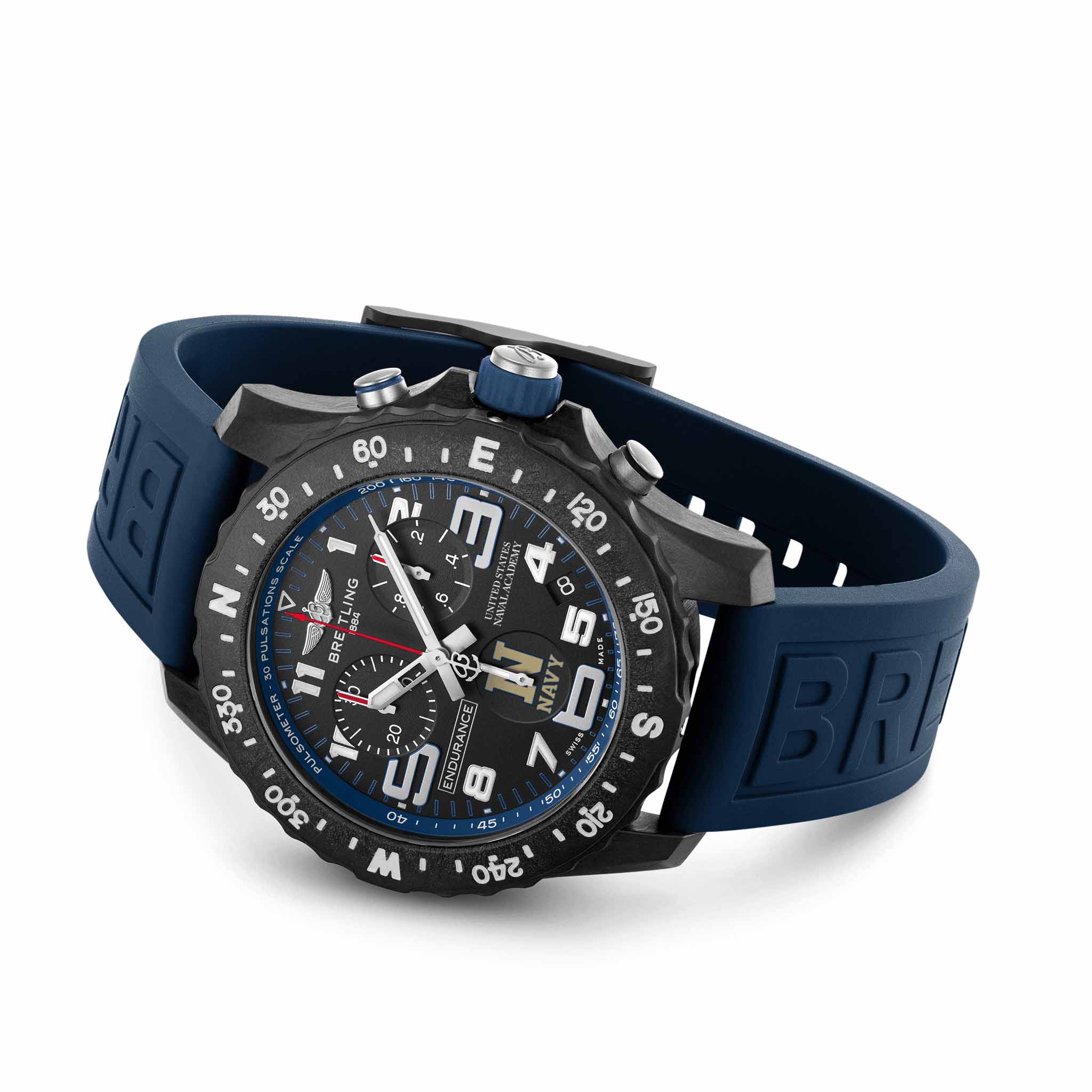 Breitling Breitling Endurance Pro United States Naval Academy™ X823103C1B1S1, professional швейцария мужские часы на браслете каучук боковой вид