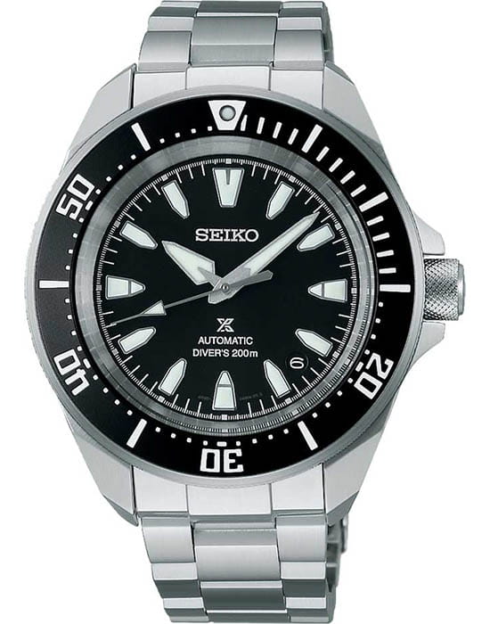 Seiko Seiko Prospex Sea SRPL13K1 Sea SRPL13K1 механические мужские часы черный циферблат, браслет нержавеющая сталь — вид спереди
