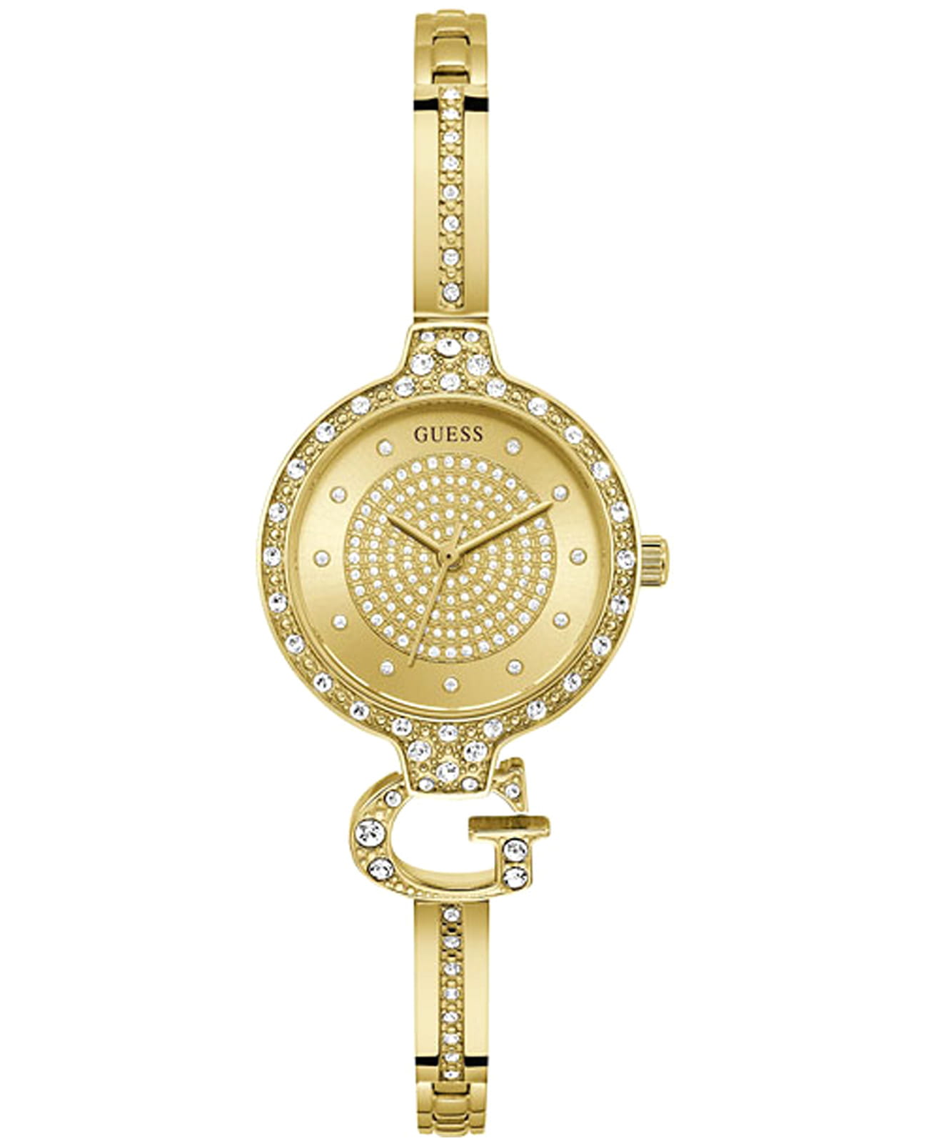 Guess Guess Giselle GW0929L2  GW0929L2 кварцевые женские часы золотой циферблат, браслет нержавеющая сталь с pvd-покрытием — вид спереди