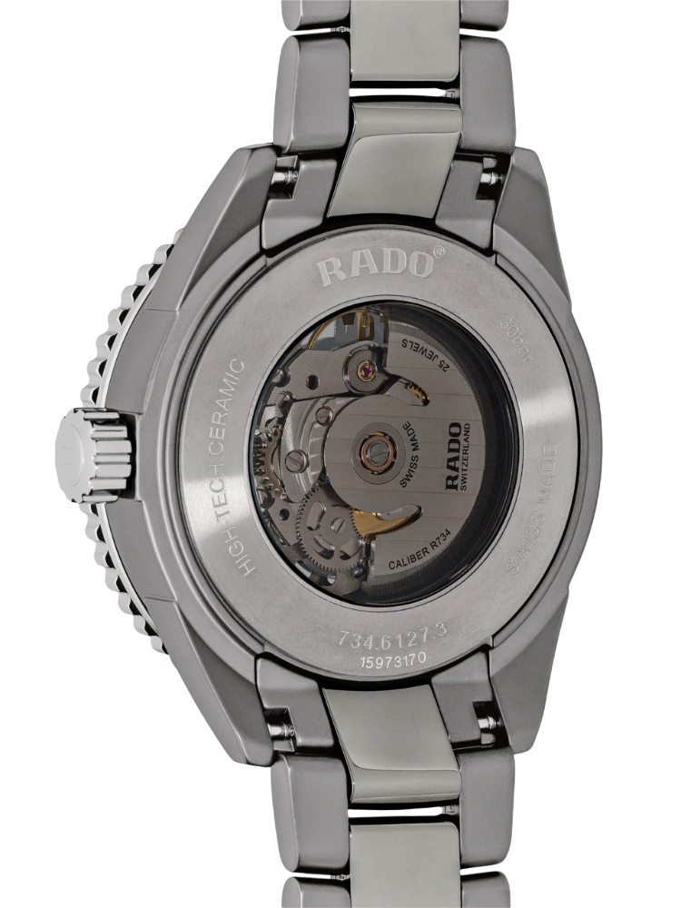 Rado Rado Captain Cook High-Tech Ceramic R32128202 Automatic - задняя крышка сталь керамика корпуса, швейцария часы