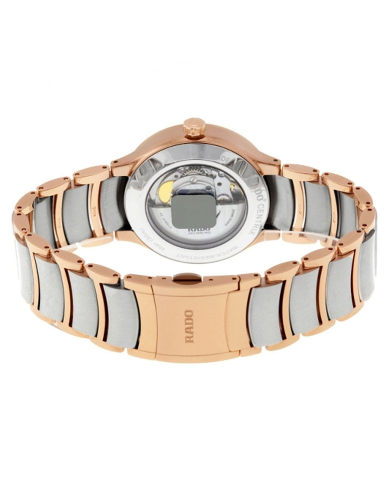 Rado Rado Centrix Automatic R30158113, centrix швейцария мужские часы на браслете сталь + pvd + керамика боковой вид