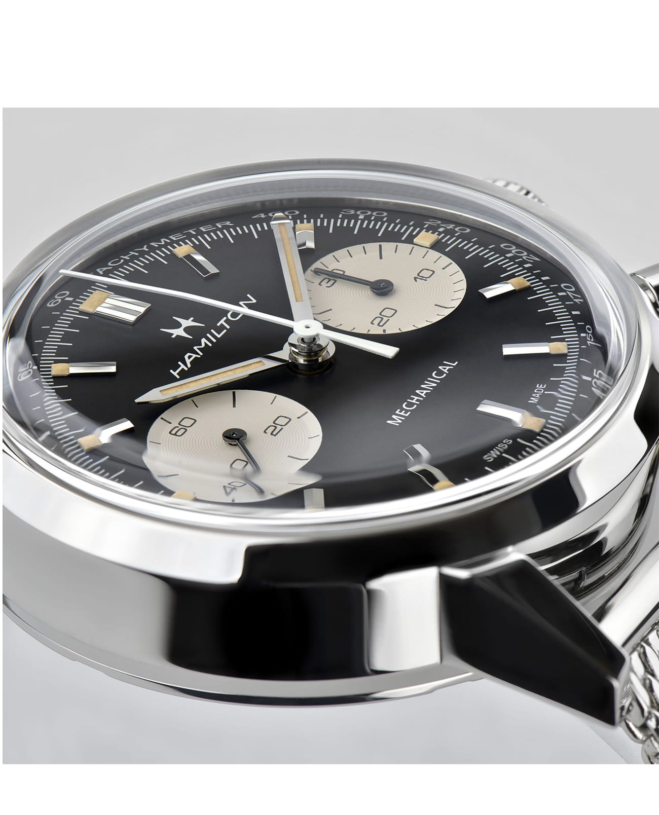 Оригинальные часы Hamilton Hamilton American Classic Intra-Matic Chronograph H H38429130 механические калибр механизма h-51 общий вид