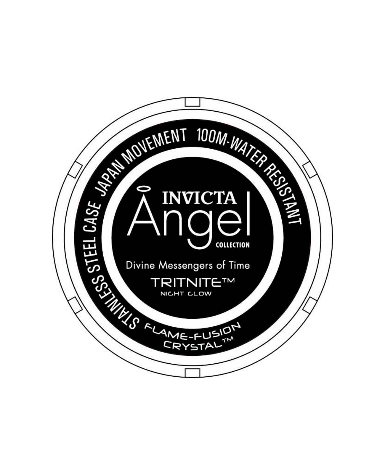 Invicta Invicta Angel IN24124,  сша женские часы на браслете силикон боковой вид