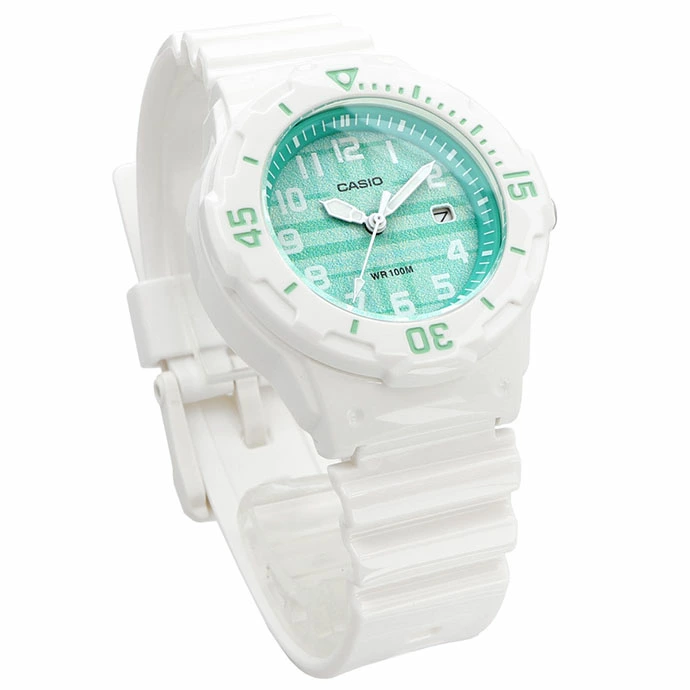 Casio Casio Collection LRW-200H-3CVDF (LRW-200H-3C), collection япония женские часы на браслете пластик боковой вид