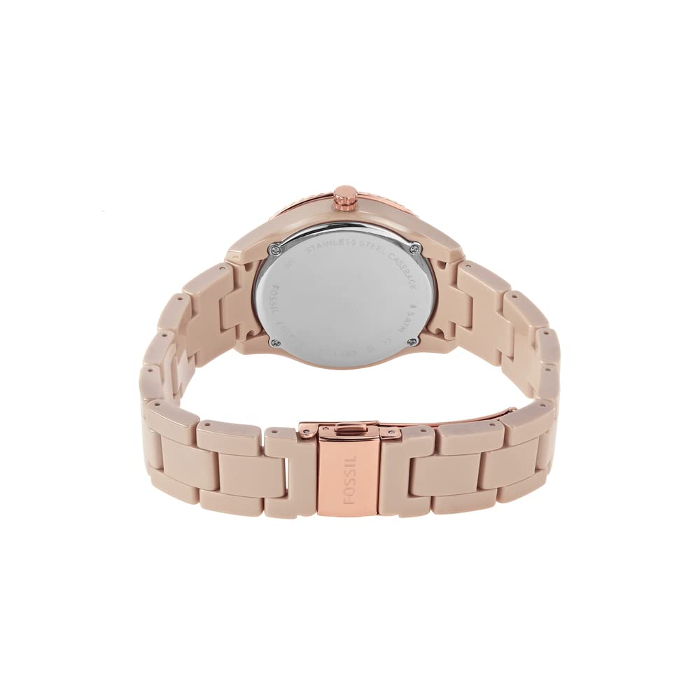 Fossil Fossil FB-01 CE1112 кварцевые женские часы часы крупный план бежевый циферблата