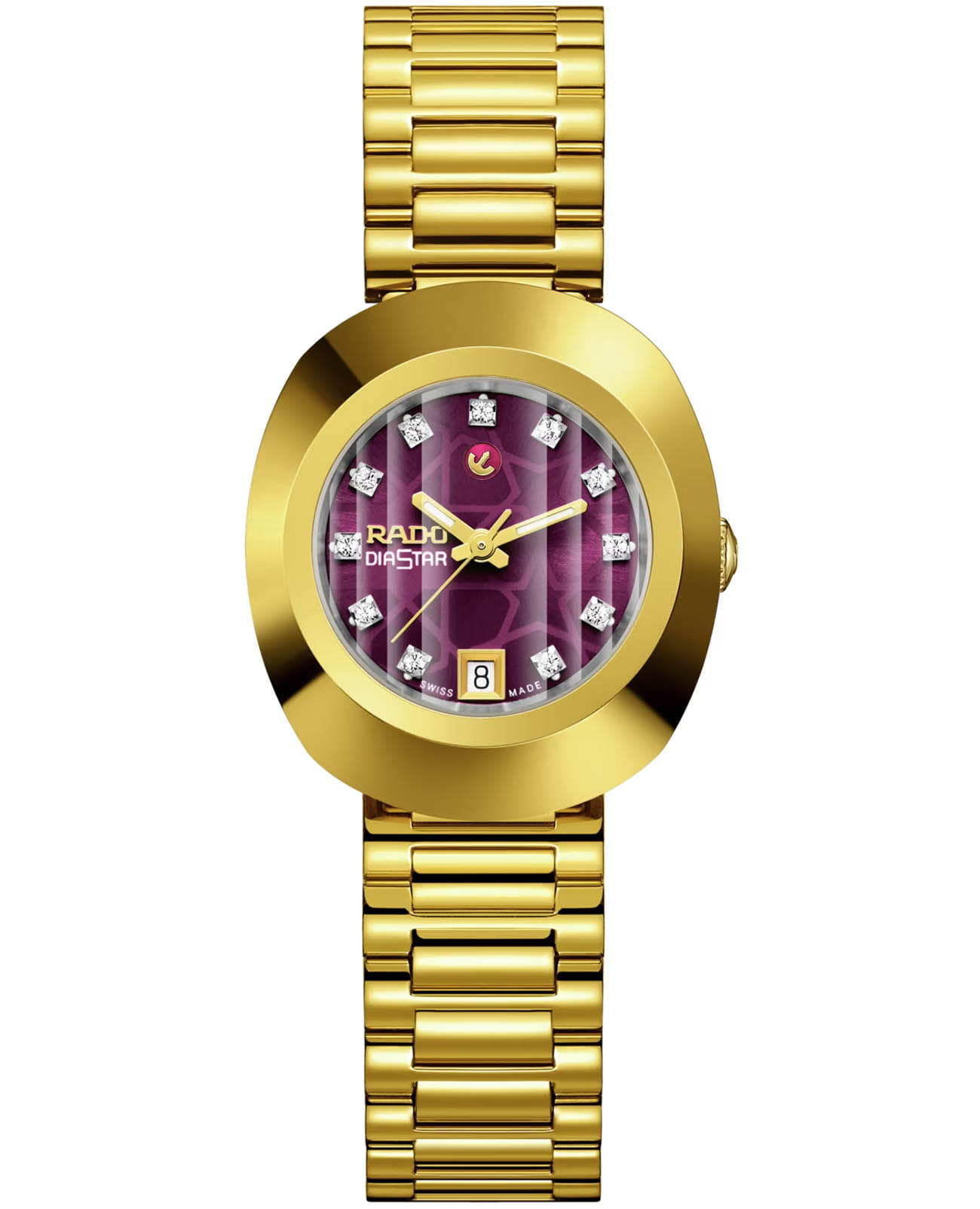 Rado Rado The Original Automatic R12416573 Automatic R12416573 механические женские часы  циферблат, браслет нержавеющая сталь с pvd-покрытием — вид спереди