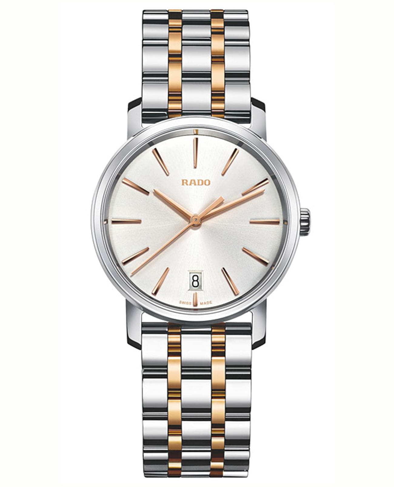 Rado Rado DiaMaster R14089103  R14089103 кварцевые женские часы серебристый циферблат, браслет нержавеющая сталь — вид спереди