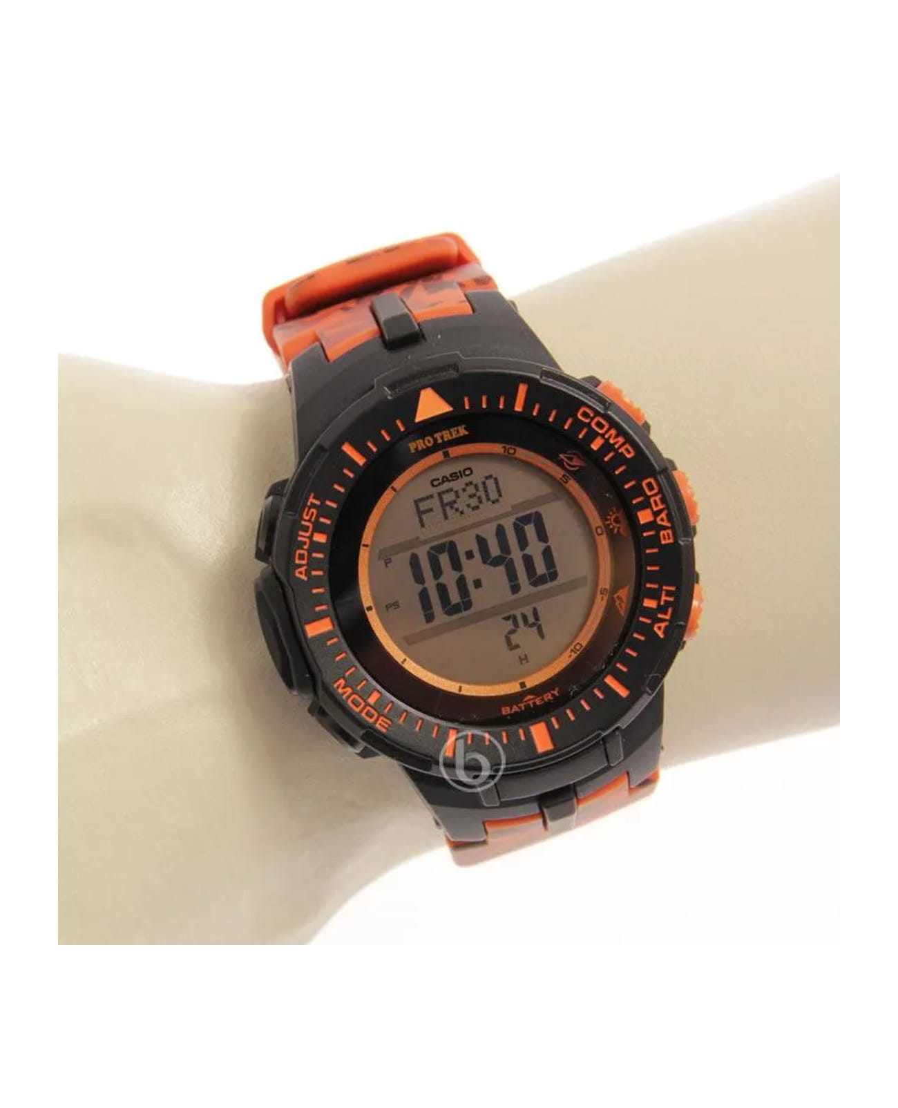 Casio Casio Pro Trek PRG-300CM-4DR, pro trek япония мужские часы на браслете пластик боковой вид