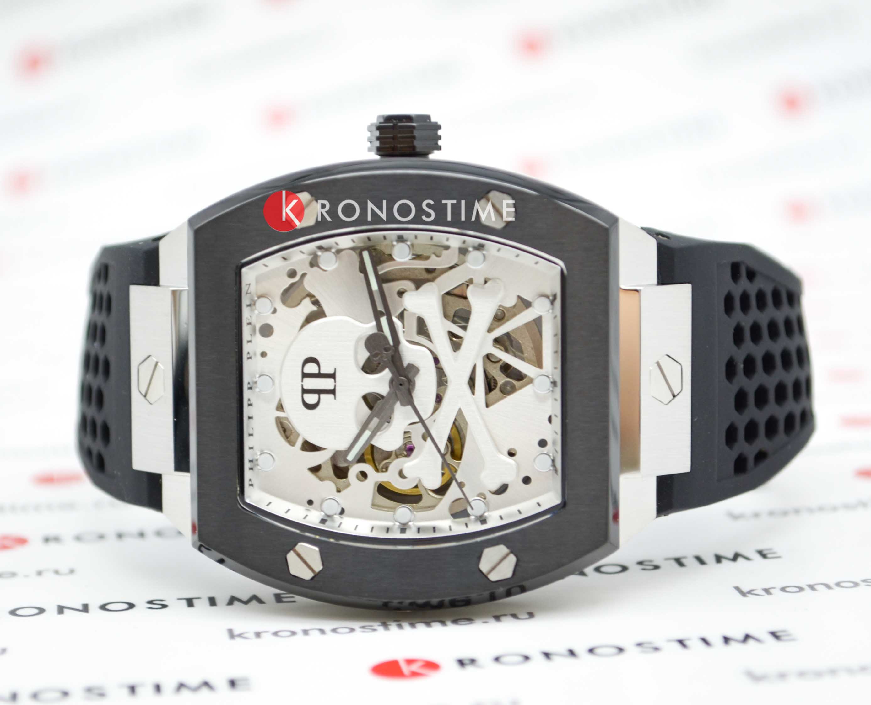 Оригинальные часы Philipp Plein Philipp Plein The Skeleton PWBAA2023 механические калибр механизма  общий вид