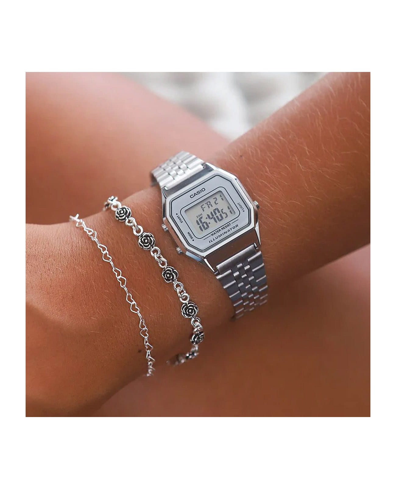 Casio Casio Vintage LA680WA-7DF (LA680WA-7) , наручные женские часы фото под углом