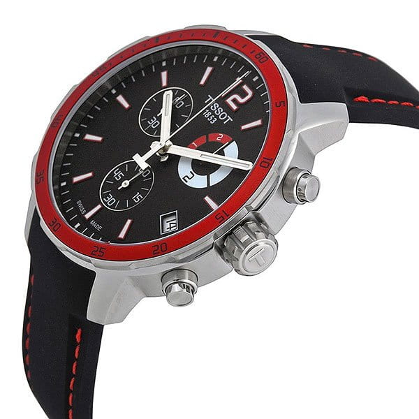 Оригинальные часы Tissot Tissot Quickste Chronograph Football T095.449.17.057.01 кварцевые калибр механизма eta g10.211 общий вид