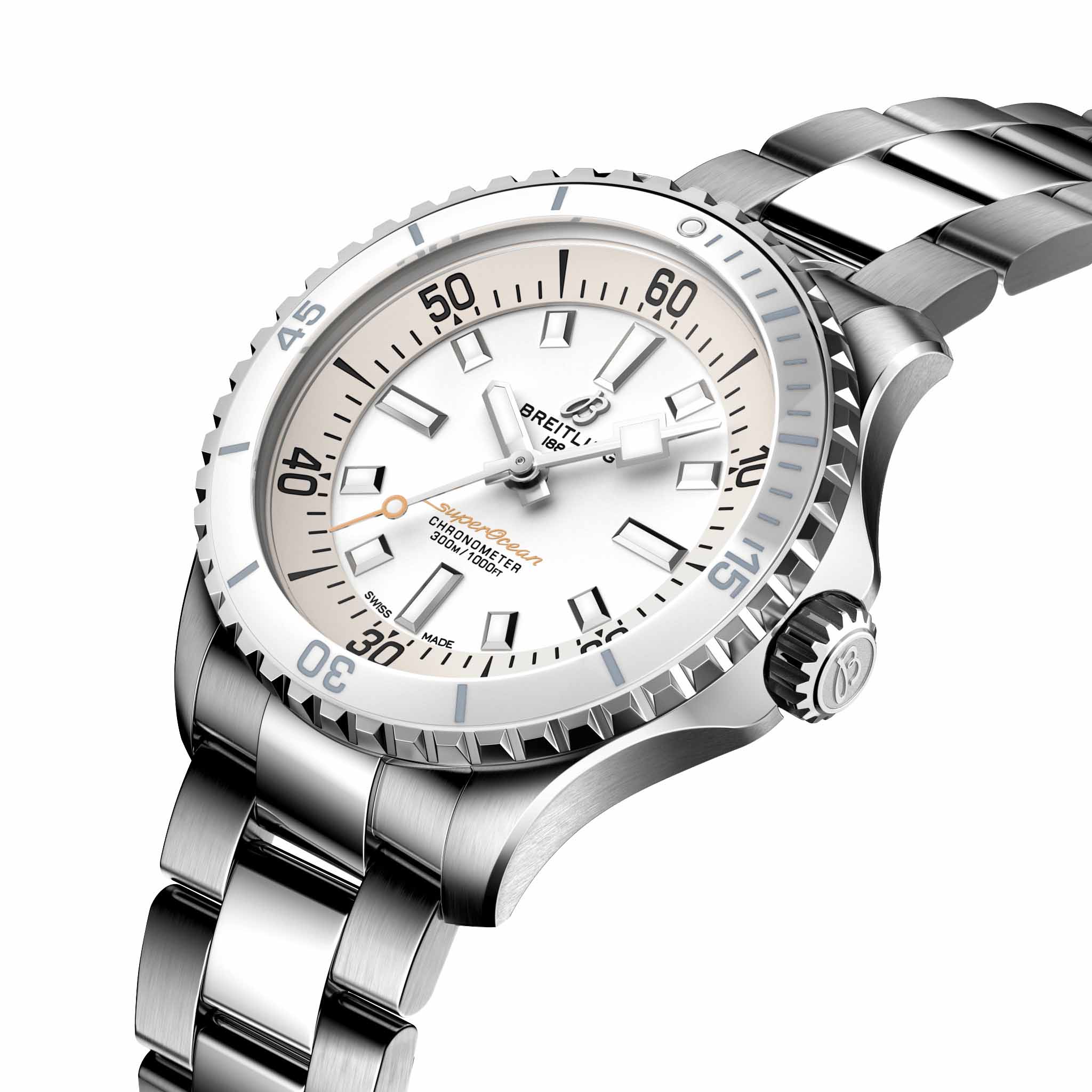 Breitling Breitling Superocean Automatic 36 A17377211A1A1 механические мужские часы часы крупный план белый циферблата
